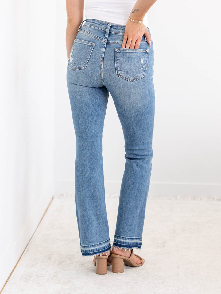 Mid-Rise Destroy and Released Hem by Judy Blue-How Cute is That? Boutique