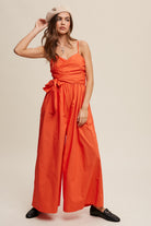 Wrap Around Wide Pant Jumpsuit-How Cute is That? Boutique