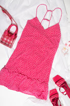 Sleeveless Spotted Braided Strap Mini Dress-How Cute is That? Boutique