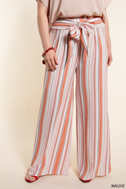 LONG PANTS with SMOCKING BACK IN PLUS SIZE