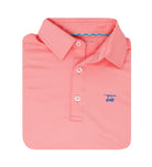 Albatross Polo - Solid Coral-How Cute is That? Boutique