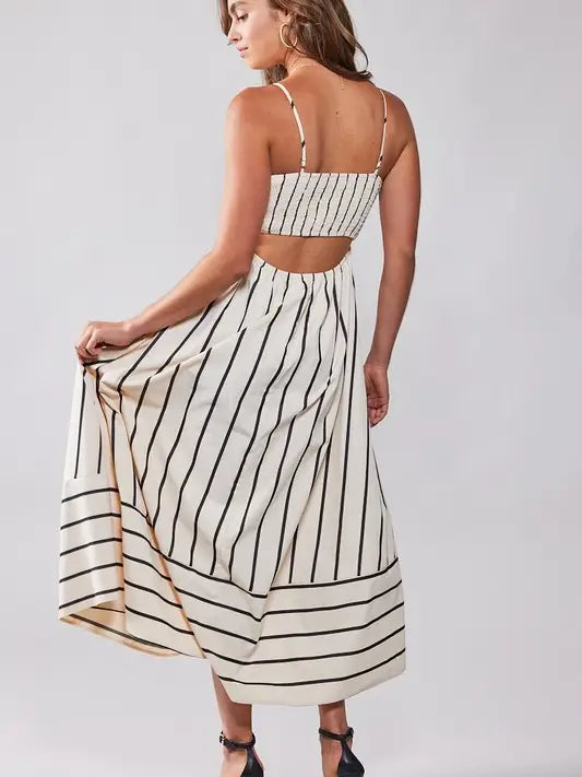 Wildflower Striped Maxi Dress