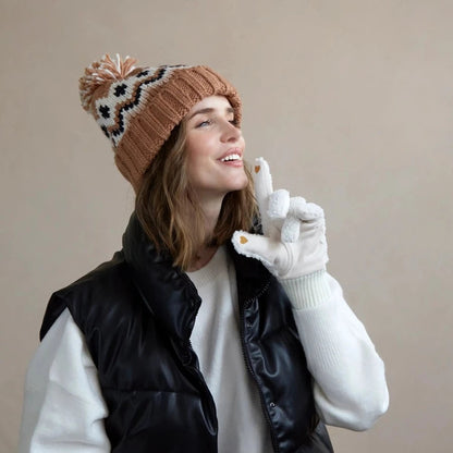 Wisconsin Winter Hat in Toast