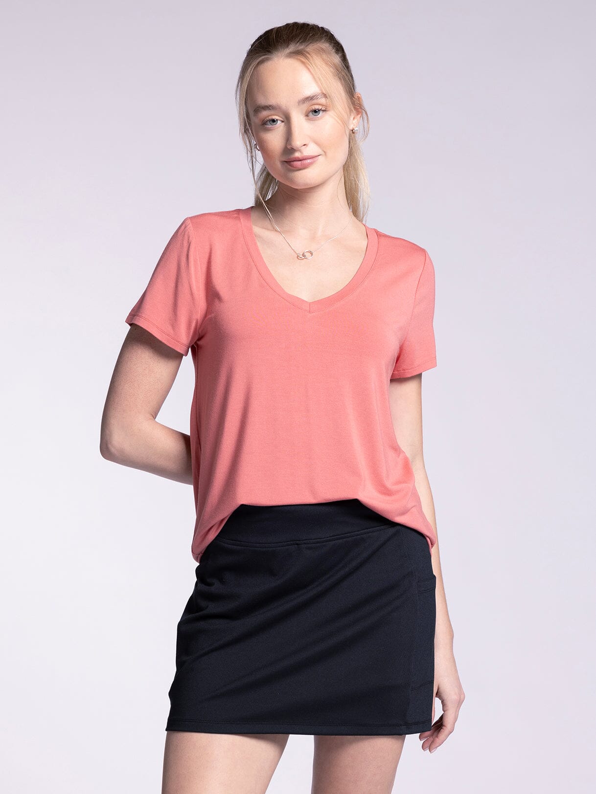 Tatiana Tee in Coral Rose-How Cute is That? Boutique
