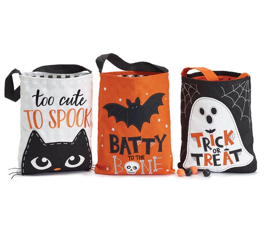 Canvas Halloween trick or treat bags