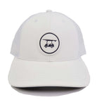 Bald Head Blues Trucker Hat w/ Circle Logo - White-How Cute is That? Boutique