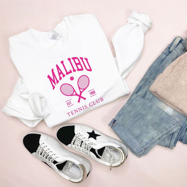 Malibu Tennis Club Cozy Crewneck Sweatshirt
