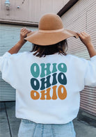Colorful Groovy Ohio Cozy Crewneck Sweatshirt-How Cute is That? Boutique