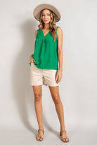 V-NECK SLEEVELESS TOP-How Cute is That? Boutique