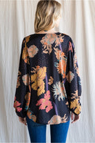 Floral Print Blouse Top-How Cute is That? Boutique