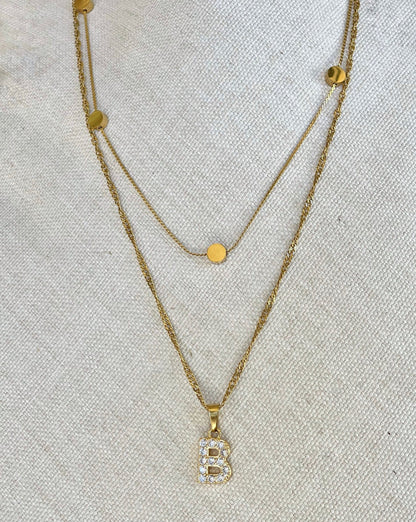JILLIAN LETTER NECKLACE SET