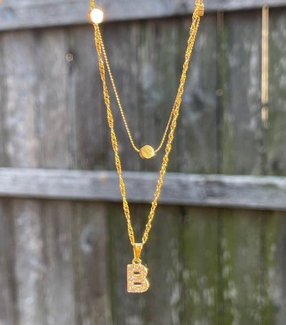 JILLIAN LETTER NECKLACE SET