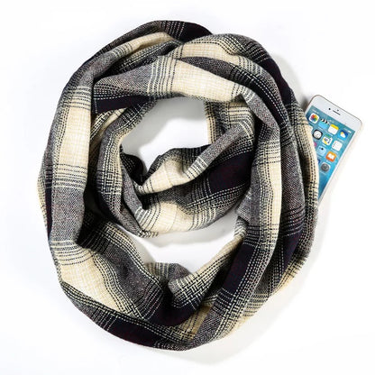 Infinity Scarf with Zipper Pocket