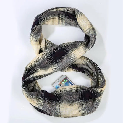 Infinity Scarf with Zipper Pocket