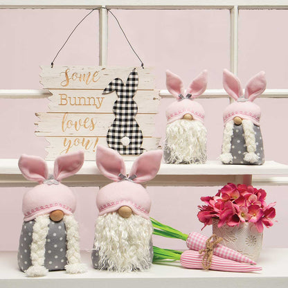 BUTTON AND BOWS BUNNY GNOME
