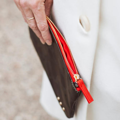PS CAMO LEATHER CLUTCH