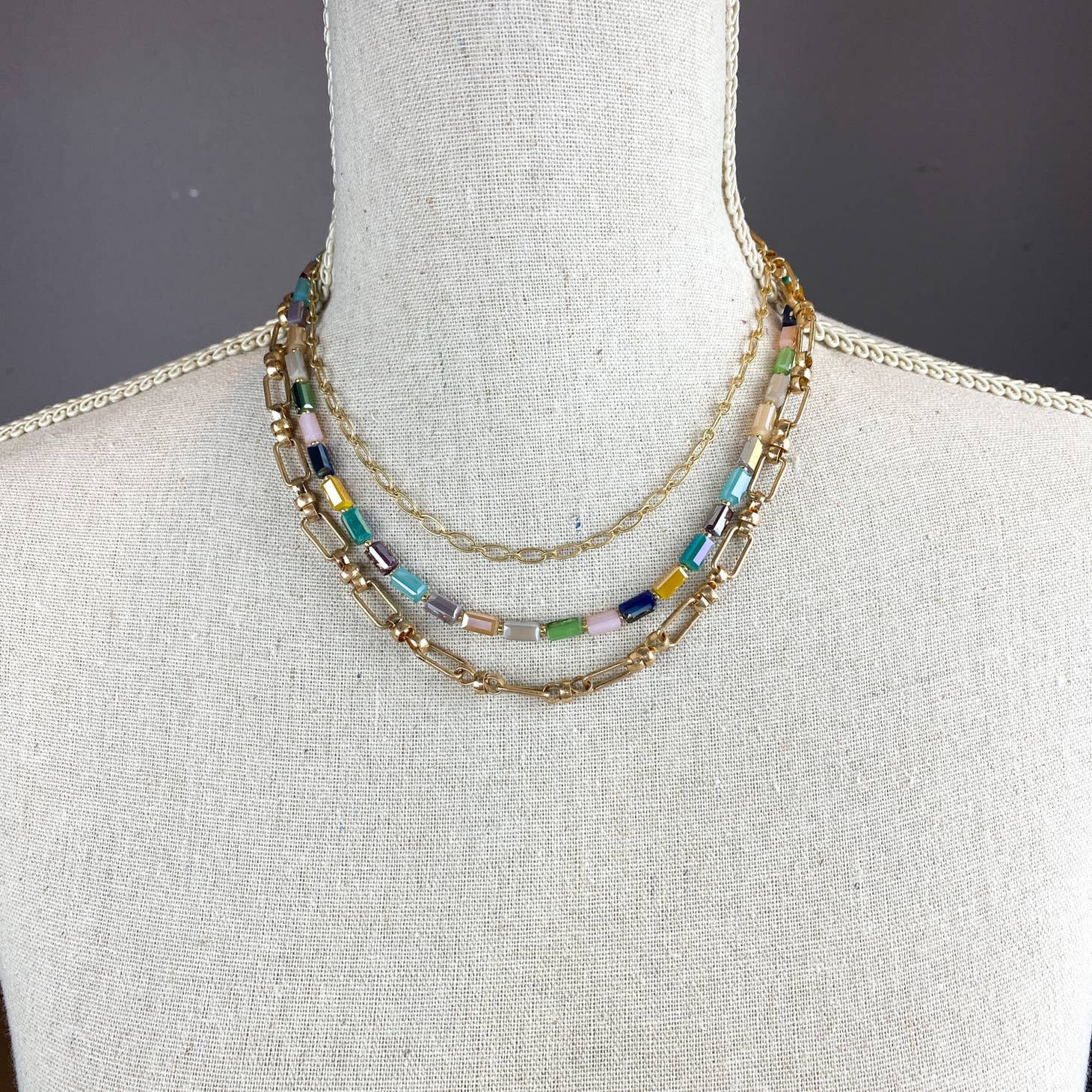 Tandy Multi Color Beads Necklace-How Cute is That? Boutique