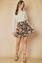 Floral Print Tiered Skirt-How Cute is That? Boutique