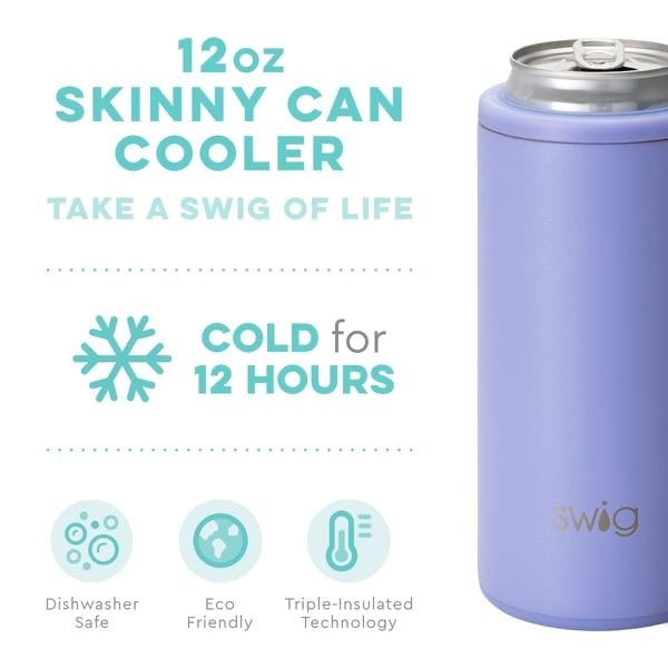 Swig Matte Hydrangea Slim Can Cooler-How Cute is That? Boutique