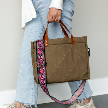 PS CROSSBODY TOTE BAG IN OLIVE