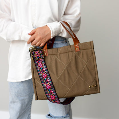 PS CROSSBODY TOTE BAG IN OLIVE