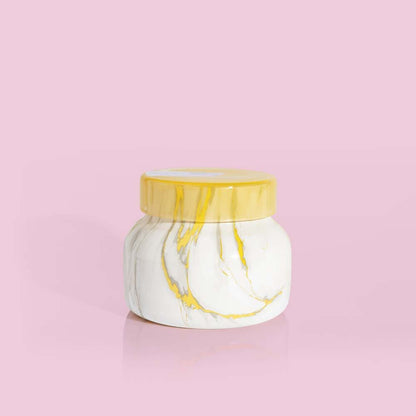 Pineapple Flower Modern Marble Petite Jar, 8.5 oz