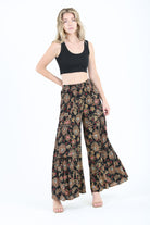 Floral Crochet Inset Wide Leg Beach Pant-How Cute is That? Boutique